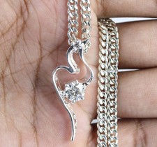 1.21 Ct White Diamond Solitaire 6 x 6 mm Round Brilliant Cut Certified Pendant