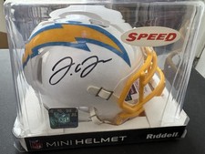 JC Jackson Autographed Mini Helmet La Chargers, JSA Certified