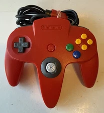 Official Nintendo 64 Red Controller OEM N64 Original Tight Stick