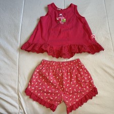 Vintage Sesame Street Elmo Embroidered Tank Top Shirt Short Set 12M Rare