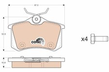 Bremsbelagsatz Hinten für Peugeot 207 CC Cabrio SW Kombi 207/207+ 208 I ab 11->