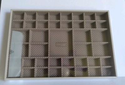 Stackers Jewelry Organizer 41 Compartments Rings Earrings Light Brown Box Super