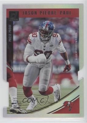 2018 Panini Donruss Press Proof Silver Die-Cut 34/75 Jason Pierre-Paul #272 3n1