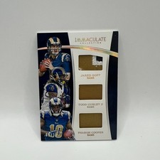2016 Panini Immaculate Triple Jersey Prime Jared Goff/Gurley/Cooper #GGC /10