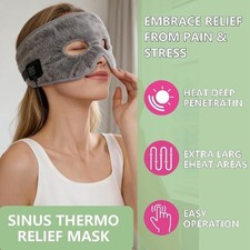 Heated Sinus Mask Reusable Thermo Relief For Sinusitis Allergy Facial Pain