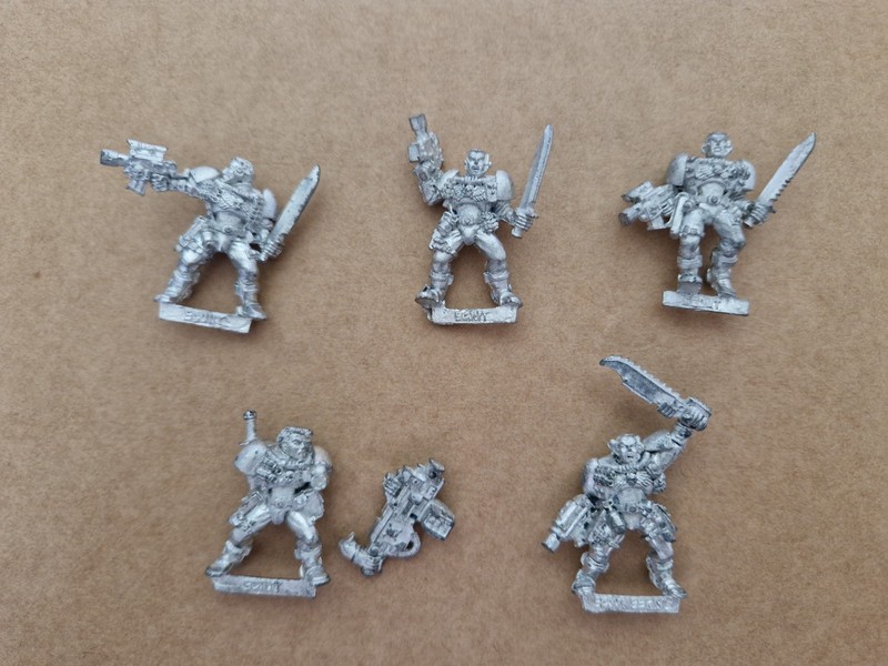 Metal Space Marine Scouts Squad - Stripped Warhammer 40k Miniatures
