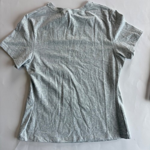 SKIMS Women's Large Heather Gray Cotton Jersey Tee Short Sleeve Basic Crew NEW - Picture 2 of 4