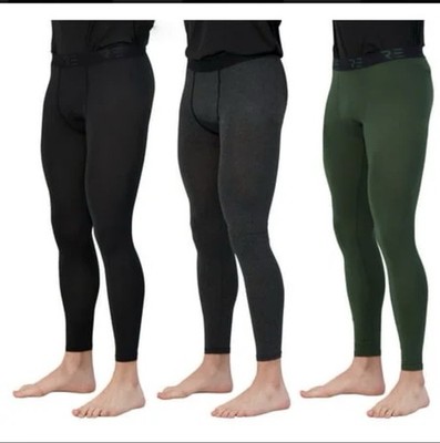 Real Essentials 3 Pack Mens Compression Pants 3XT Big & Tall Athletic Tights New