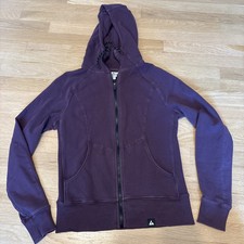 AMERICAN GIANT WOMEN S MAROON Purple FULL ZIP HOODIE SMALL Cotton Stretch
