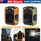3 in 1 Waist Hanging Fan Portable Mini USB Rechargeable Shirt Clip Belt Cooling
