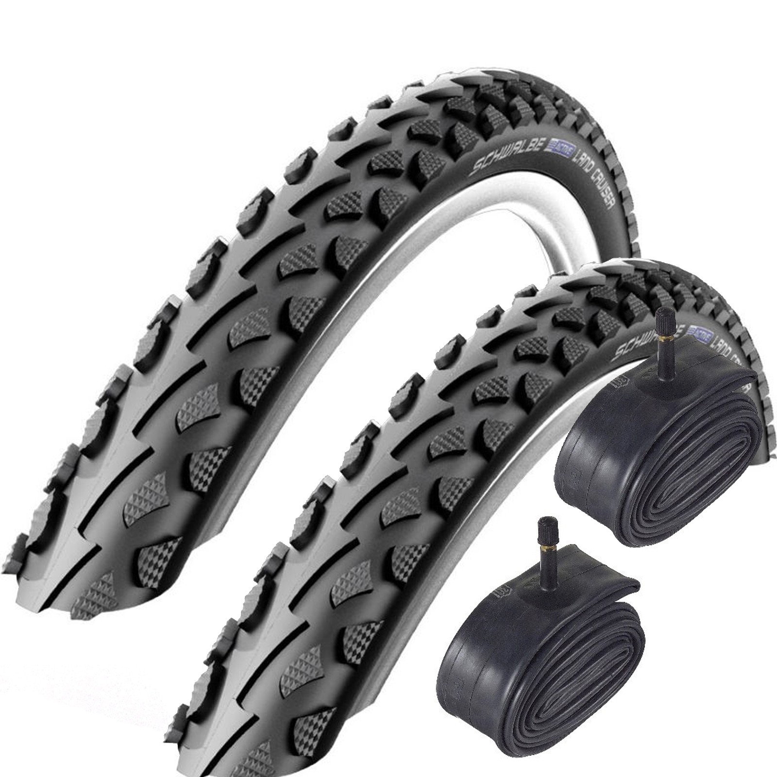 Schwalbe Land Cruiser 700 x 35c Hybrid Bike Tyres with Schrader Inner Tubes Pair
