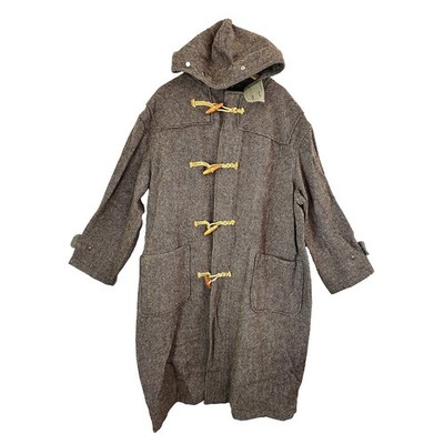 【Polo Ralph Lauren】90s Wool Duffle Coat Vintage Polo Ralph Lauren Duffle Coat Mens XL Brown Tweed Wool