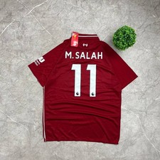 NWT New Balance Liverpool Jersey 2018/2019 11 M.SALAH Football T-Shirt Size L