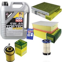 Inspektionspaket 5L Liqui Moly Top Tec 4100 5W-40 FüR VW Golf VII Variant 2.0