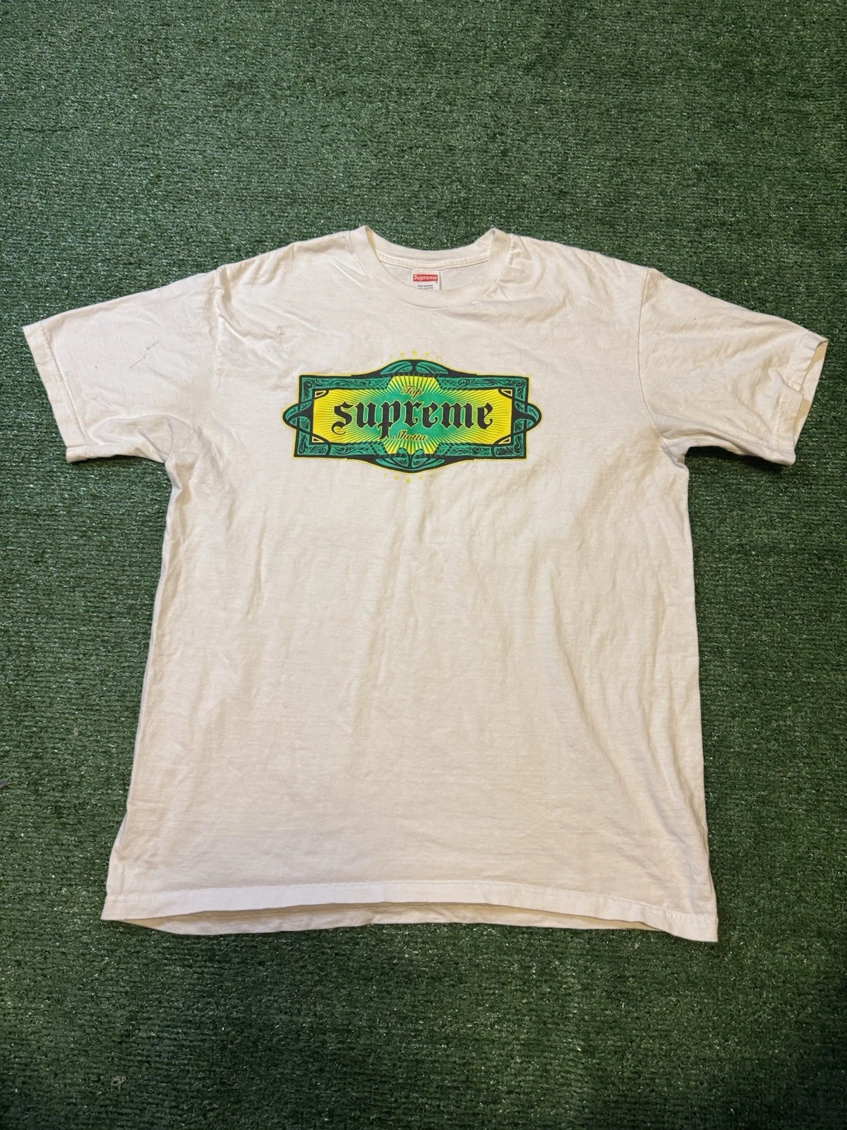 Tee shirt blanc de poche Supreme S/S taille M