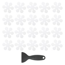20 Pcs Non Slip Bathtub Stickers with Scraper Anti Slip Snowflake Transparent