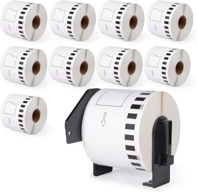 50x Etiketten Kompatibel für Brother DK-22205 P-touch QL-500 QL-800 62mm x30,48m