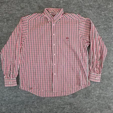 Pennington Bailes Texas Tech Football Shirt Mens XL Red Black Plaid Button Down