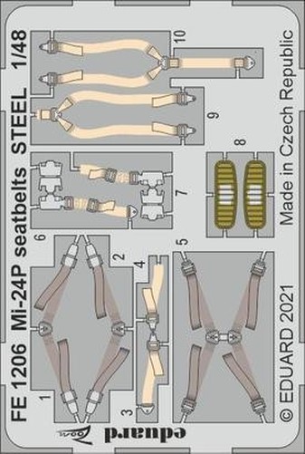 Eduard FE1206 1/48 Mi-24P Seatbelts Steel for Zvezda
