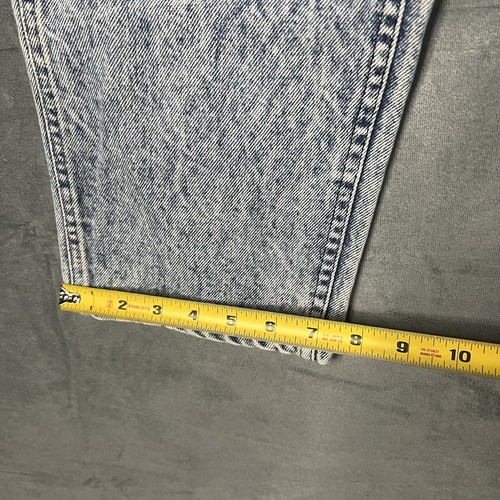 Jeans vintage Lee Riders uomo taglia 32x28 lavaggio acido blu Union Made USA anni 80 90 - Foto 6 di 12