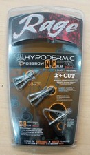 Rage Hypodermic Crossbow NC 2-Blade Broadhead,100 Grain,3-pack,.035" Stainless
