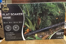 Gold Quality Flat Soaker Hose 50-ft-Duty Woven Black Soaker Hose