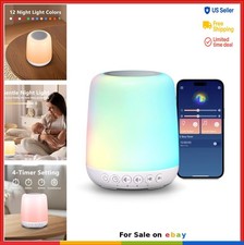 Sound Machine 30 Soothing Sounds 12 Night Light Colors 4 Timer Smart App Control