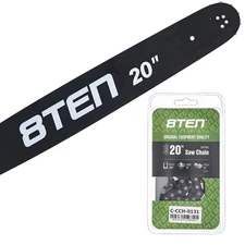 8TEN 20" Chainsaw Guide Bar & Chain .058 3/8 72DL for Husqvarna XP 575 591152572