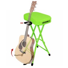 5Core Guitar Stool 3.15" Chair Foldable Music Seat w Foot Rest Guitar Stand