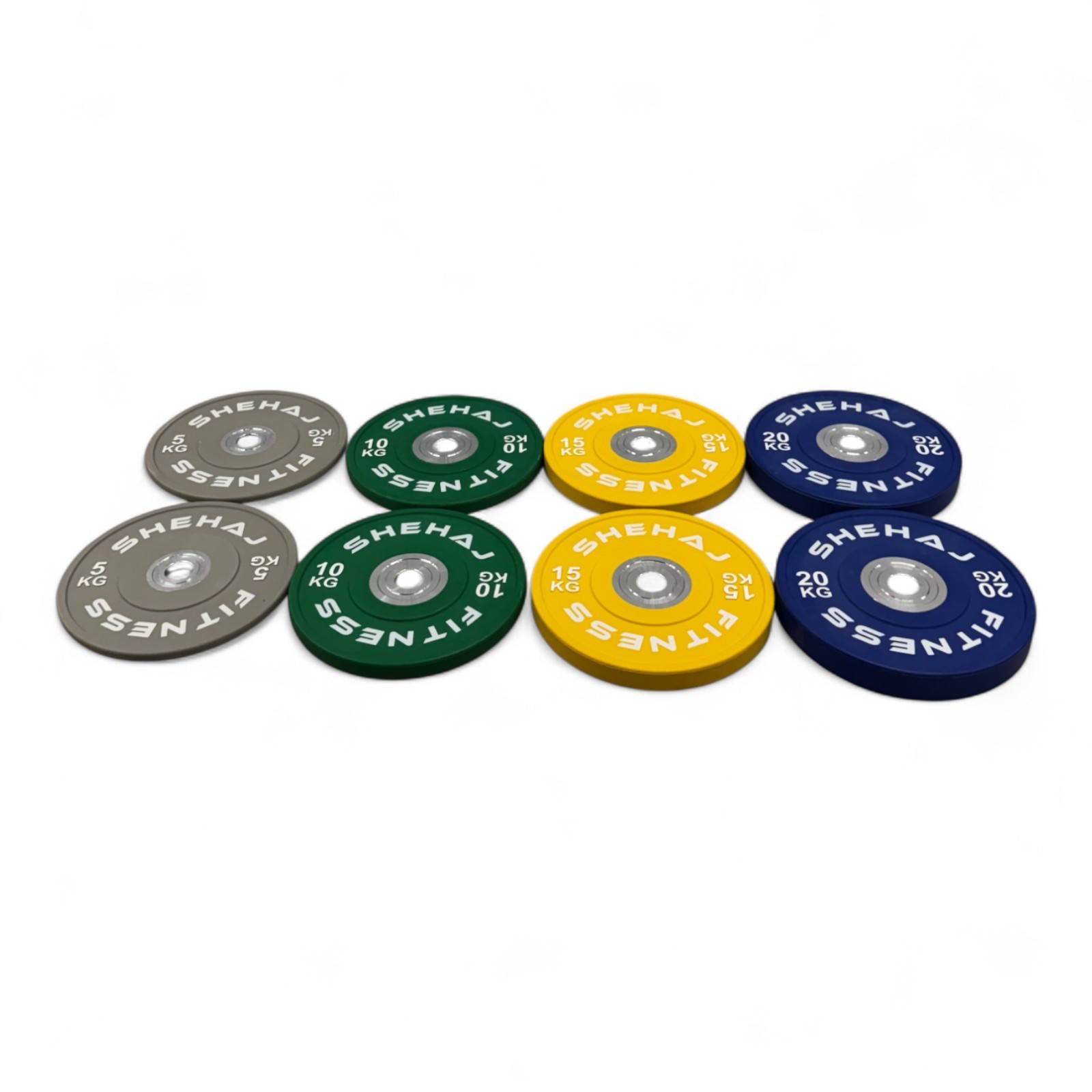 100KG Set Premium Coloured Bumper Olympic Rubber Weight Plates Weightlifting Gym