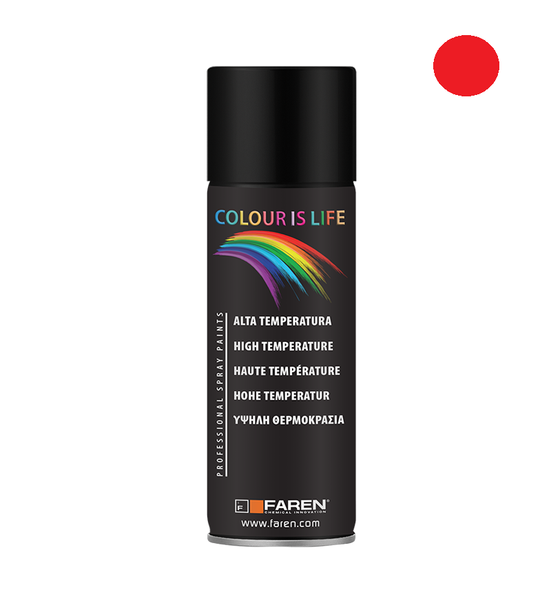 Vernice Spray ad Alta Temperatura per Pinze Freni Marmitta Motore ROSSO