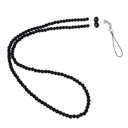 3 Pcs Beaded Phone Straps Protective Neck Pendants Decorative Lanyards (Black) - 第 8/12 張圖片