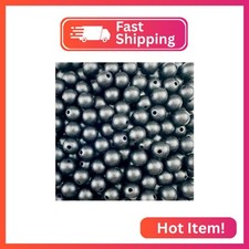 425 Round Matte Black Acrylic Beads 10mm Diameter with 1.8mm Hole