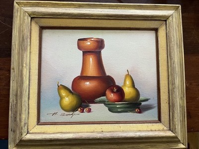 Collectable Framed Original Oil Still Life Painting by Joseph Henry Stark
