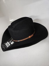 Cody James 3X Black Wool Blend Felt Brown Banded Hat Men  s Size 7 3/8