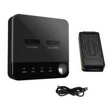 1 PC Portable Dual Bay M.2 SATA/NVME Clone Duplicator Offline Disk Copy Tool