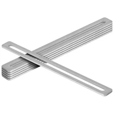 6 PCS 12x1 inch Stainless Steel Adjustable Slotted Flat Mending Plate Brace