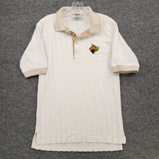 VINTAGE University Of South Florida Bulls Polo Shirt Mens M White Lee Sport Golf