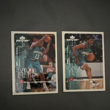 Upper Deck MVP Charlotte Hornets Bobby Phills Eddie Jones NBA Card Lot 2 Cards