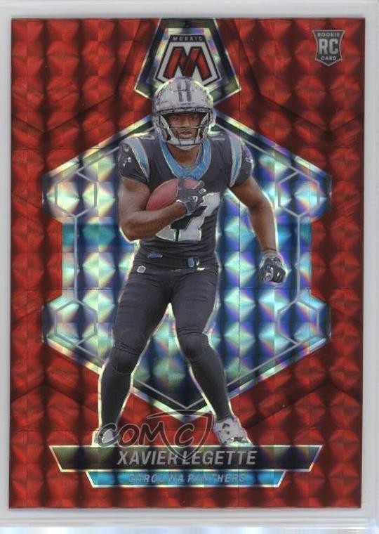 2024 Panini Mosaic Rookies Red Mosaic Prizm Xavier Legette #332 Rookie RC 18at