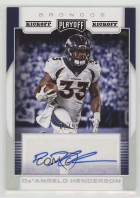 2017 Playoff Rookie Signatures Kickoff 62/99 De'Angelo Henderson Auto RC z5i