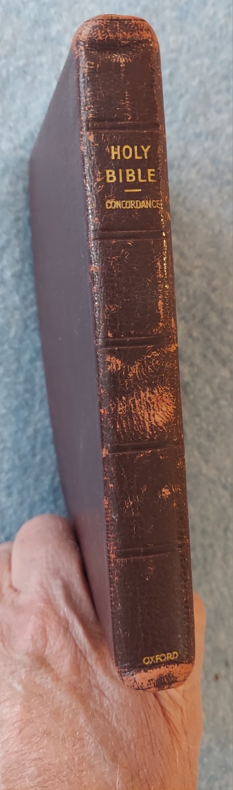 Vintage KJV Oxford Compact Reference Bible in Morocco Leather