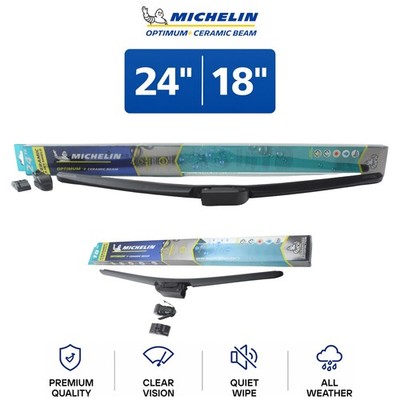 Michelin Optimum+ Ceramic Beam 24''/18'' Wiper Blade Set 2-Pc For Mazda CX-5 13-16