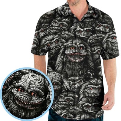Critters Pattern Halloween Hawaiian Shirt Mens Tropical Shirt_d1m_19-Ph