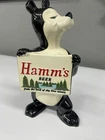 Rare Vintage 1950s Red Wing Pottery Hamm's Beer Bear Figural Ceramic Coin Bank