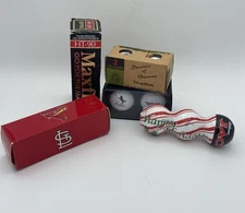 Lot/ 13 Golf Balls- Maxfli, Callaway, Wilson- New/preowned- StL Cards/ Other