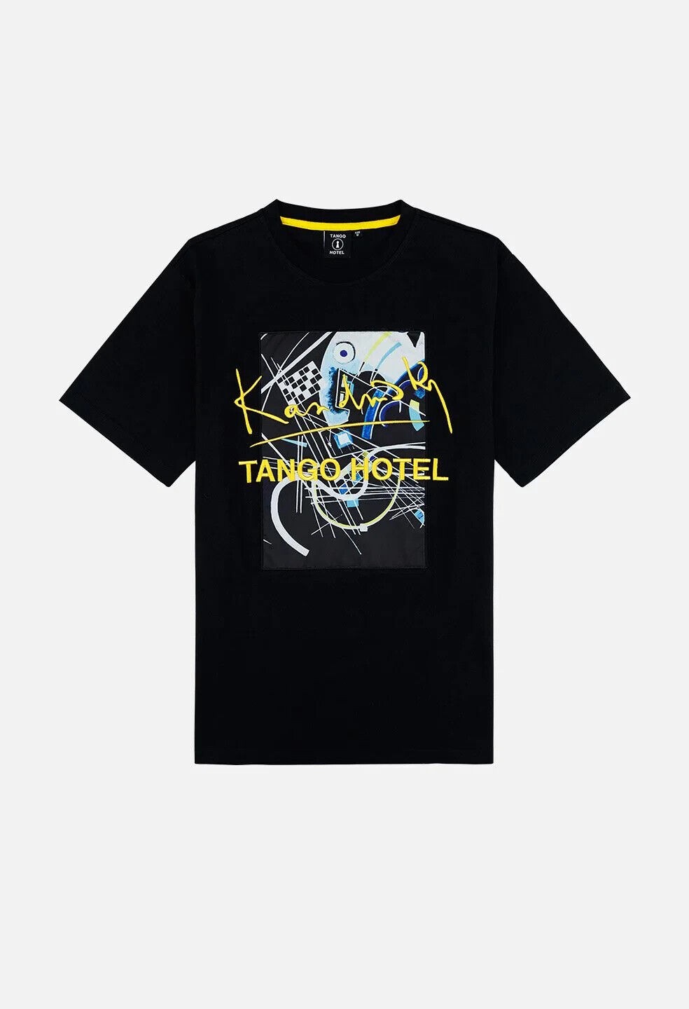 Tango Hotel Mens Kandinsky Blues T-Shirt Black-Size XL