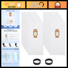 12 Pack Micron Vacuum Bags 2 Belts for Kb Sentria, Avalir, G3-G6 Models