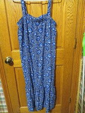 Old Navy XL Blue Ditsy Floral Sun Dress EUC Dressy Lightweight 