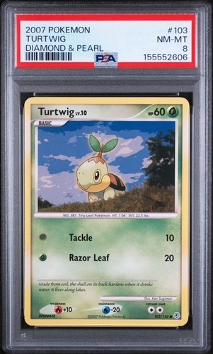 Turtwig graded PSA 8 for sale on eBay